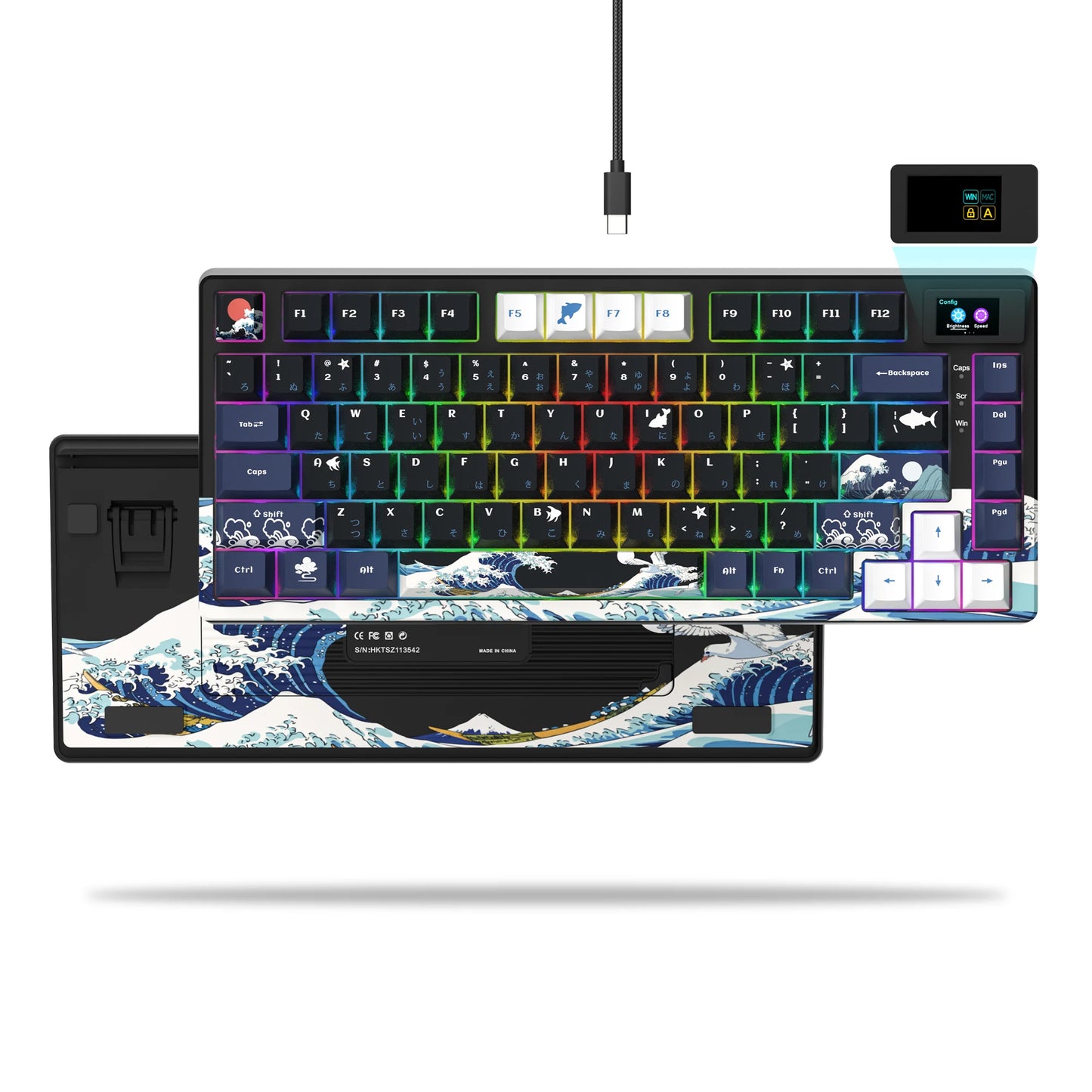 Wired Mechanical Gaming Keyboard with OLED