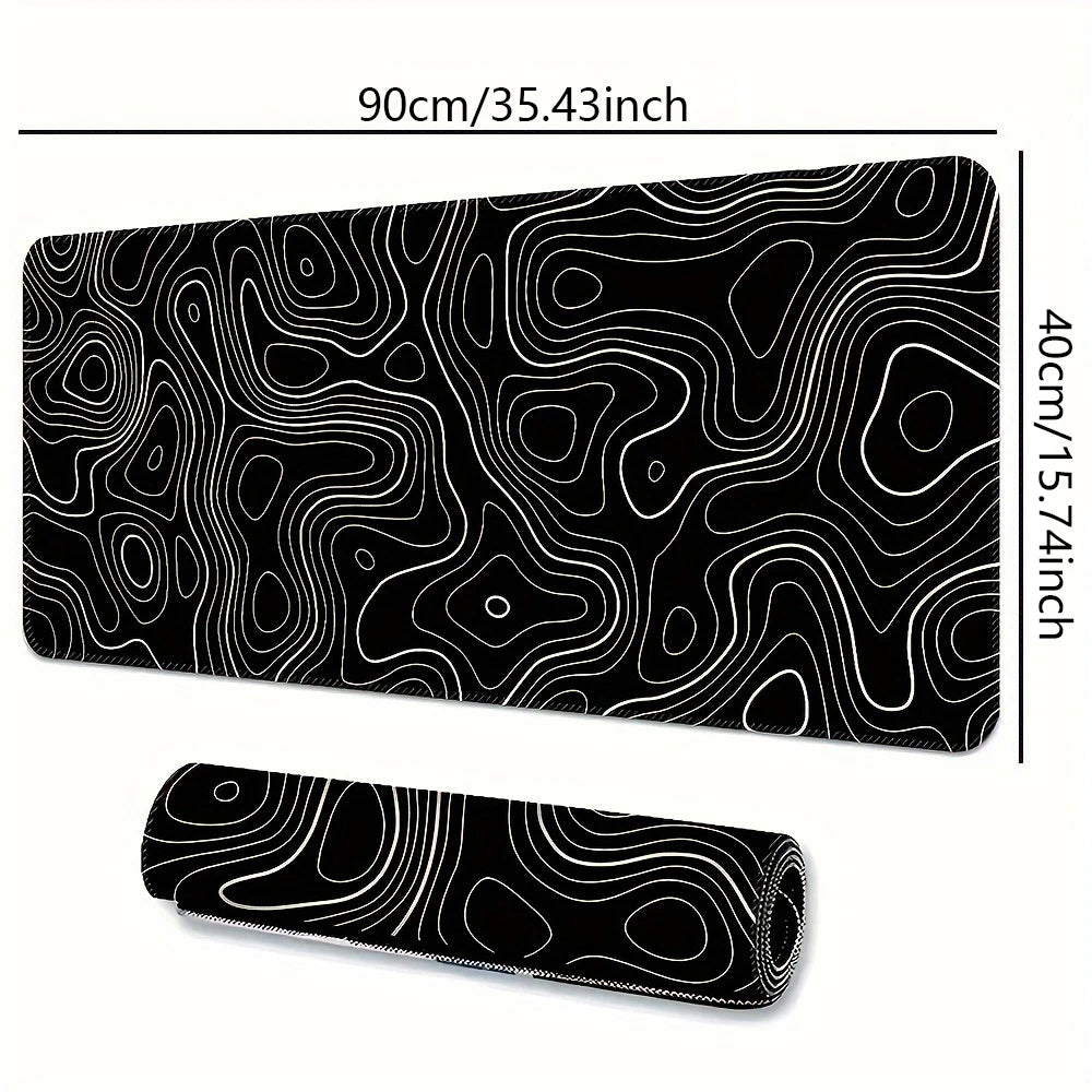 Large Gaming Mouse Pads with Stitched Edges and Non-Slip Rubber Base