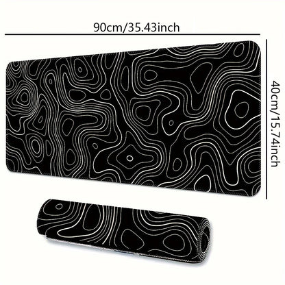 Large Gaming Mouse Pads with Stitched Edges and Non-Slip Rubber Base