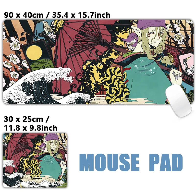 Japanese Ukiyo-e Style Mononoke Mouse pad
