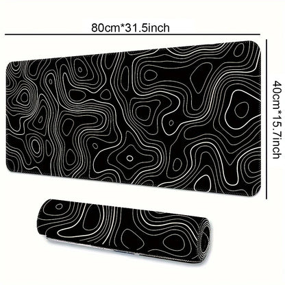 Large Gaming Mouse Pads with Stitched Edges and Non-Slip Rubber Base