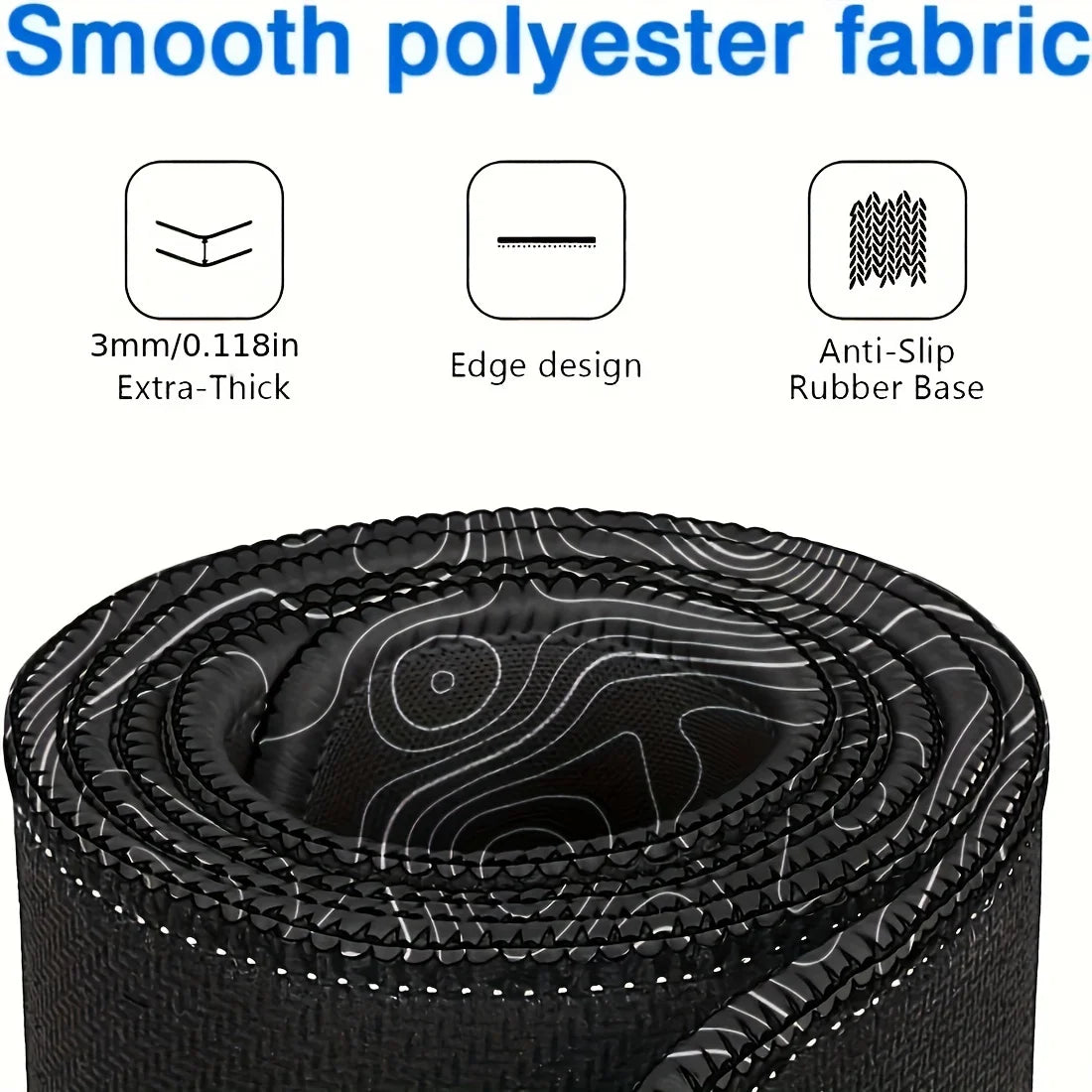 Large Gaming Mouse Pads with Stitched Edges and Non-Slip Rubber Base