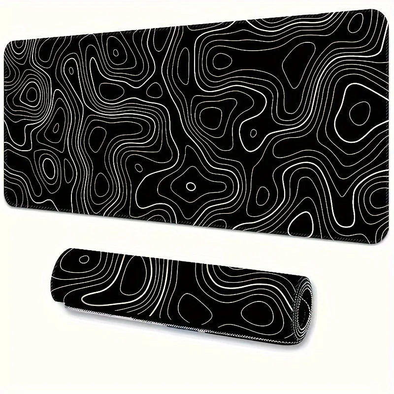 Large Gaming Mouse Pads with Stitched Edges and Non-Slip Rubber Base