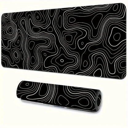 Large Gaming Mouse Pads with Stitched Edges and Non-Slip Rubber Base
