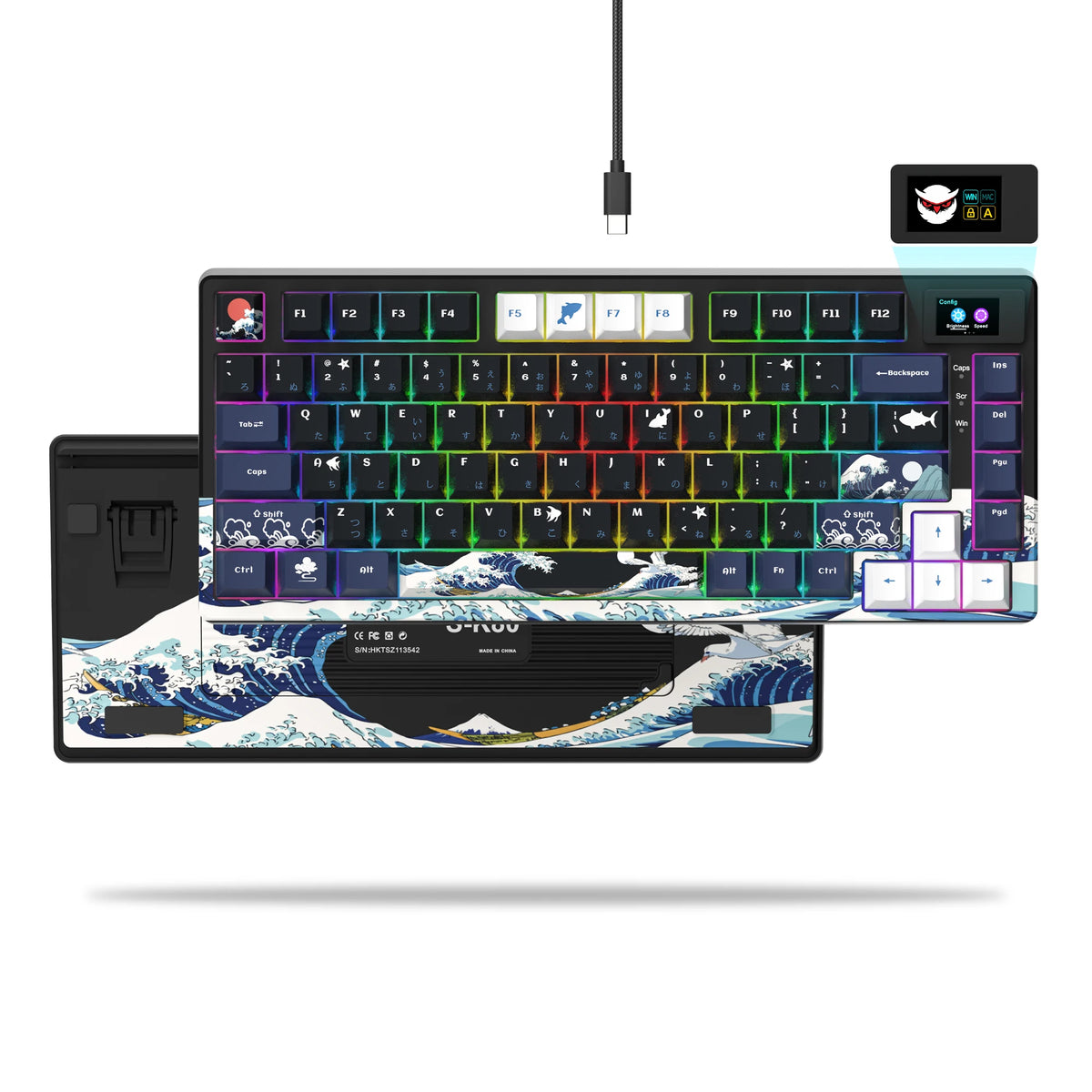 Wired Mechanical Gaming Keyboard with OLED