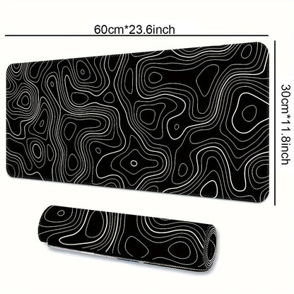 Large Gaming Mouse Pads with Stitched Edges and Non-Slip Rubber Base