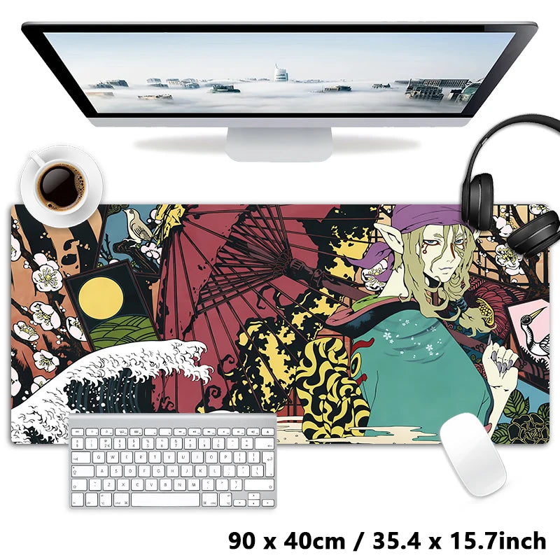 Japanese Ukiyo-e Style Mononoke Mouse pad