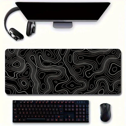 Large Gaming Mouse Pads with Stitched Edges and Non-Slip Rubber Base