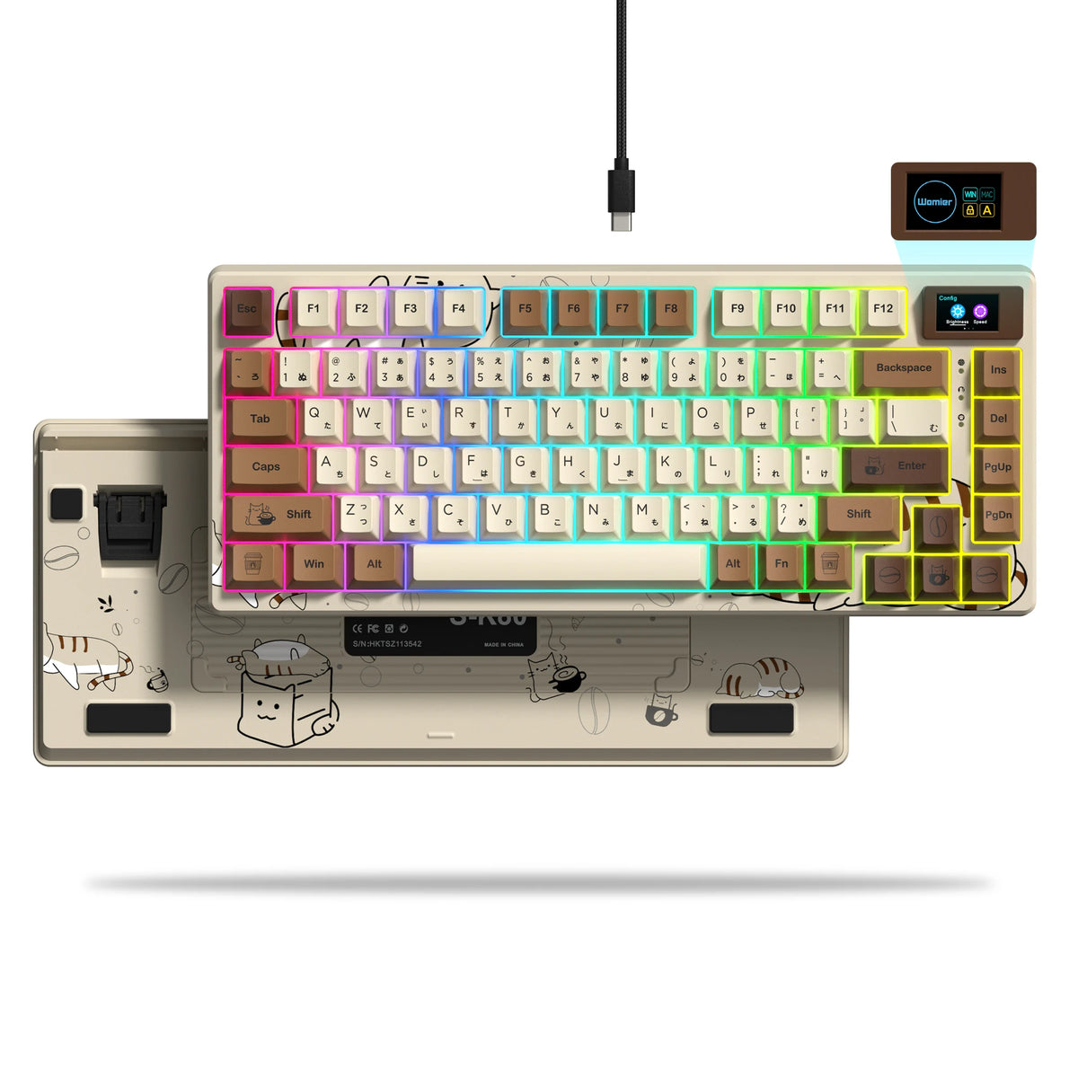 Wired Mechanical Gaming Keyboard with OLED